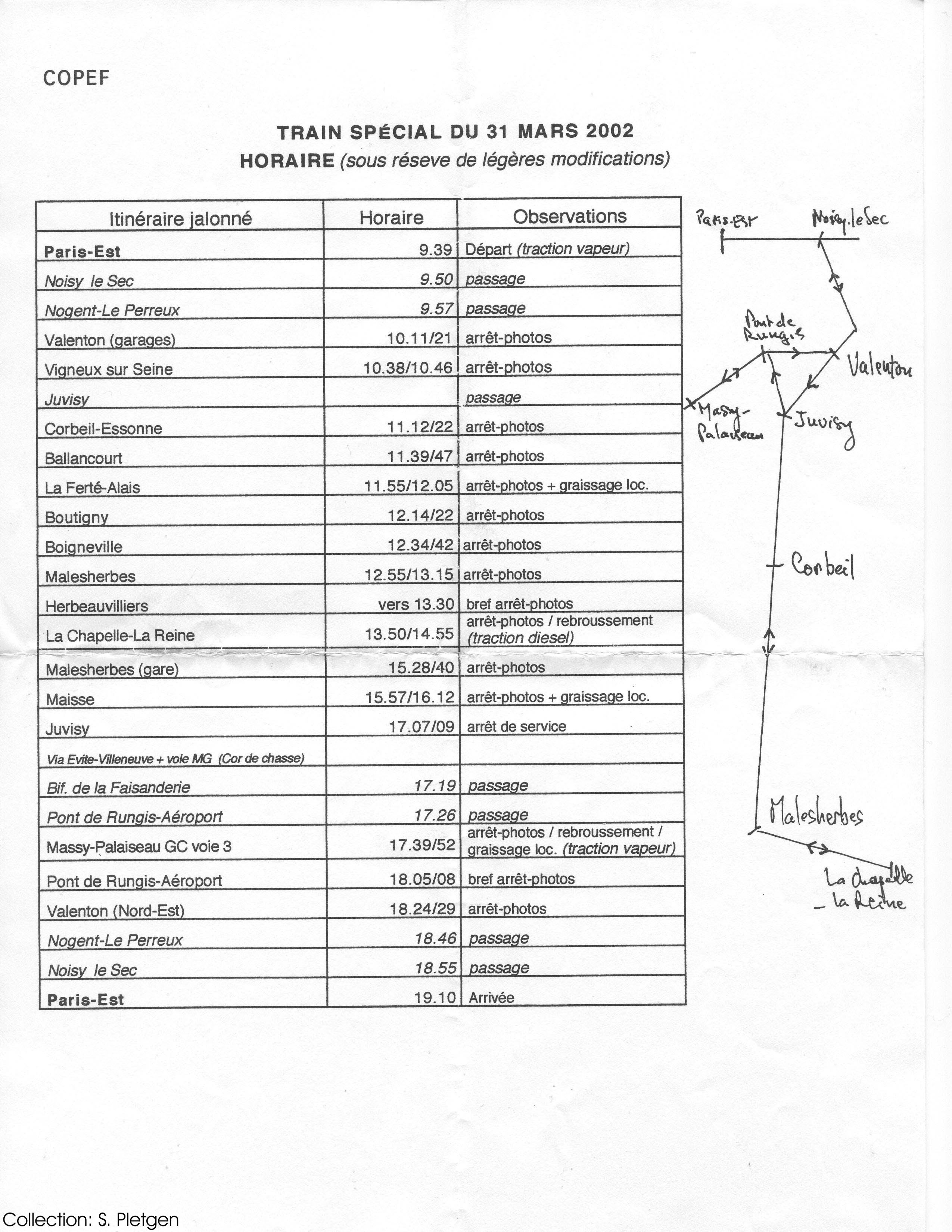 Horaire COPEF0179